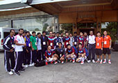 The Indian and Hong Kong teams at the Team hotel in Bangkok, Aug 2013